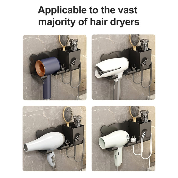 For Dyson Hair Dryer Wall-Mounted Holder Bathroom Shelf Storage Rack, Style: 3pcs Simple White - Hair Dryers & Accessories by buy2fix | Online Shopping UK | buy2fix