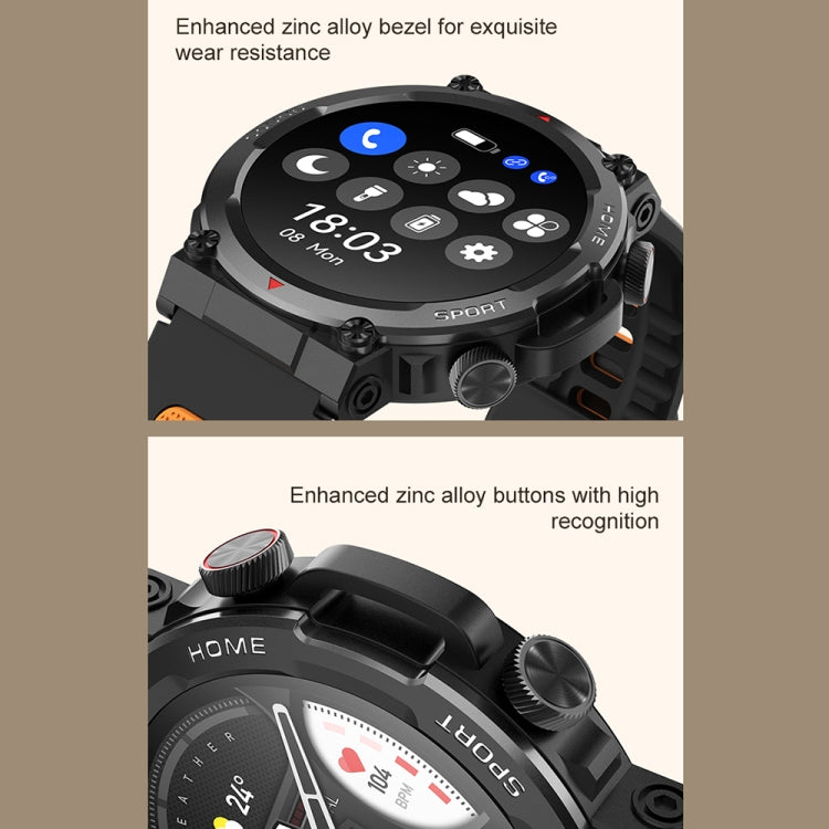 S56T Heart Rate/Blood Oxygen/Sleep Monitoring Bluetooth Call Outdoor Waterproof Smart Watch(Black) - Smart Watches by buy2fix | Online Shopping UK | buy2fix