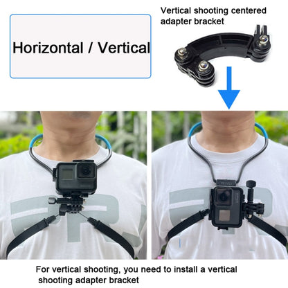 TUYU Camera Neck Holder Mobile Phone Chest Strap Mount  For Video Shooting//POV, Spec: Vertical +Phone Clip (Black) - Stand by buy2fix | Online Shopping UK | buy2fix