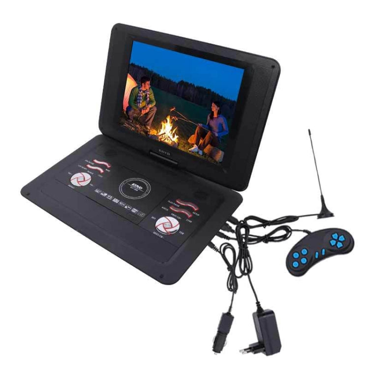 14.1-Inch Screen Portable DVD Player Support USB/SD/AV Input With Gamepad(US Plug) - DVD & LCD Player by buy2fix | Online Shopping UK | buy2fix