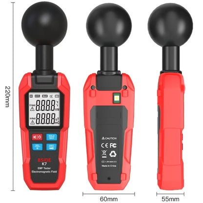 BSIDE K7 Handheld Electromagnetic Radiation Detector Electromagnetic Wave Tester - Radiation Detector by BSIDE | Online Shopping UK | buy2fix