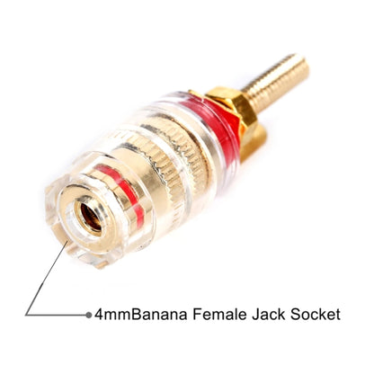 Medium Extended Transparent Terminal Block 4mm Banana Socket Audio Amplifier Junction Post(Red) - Audio Adapter by buy2fix | Online Shopping UK | buy2fix