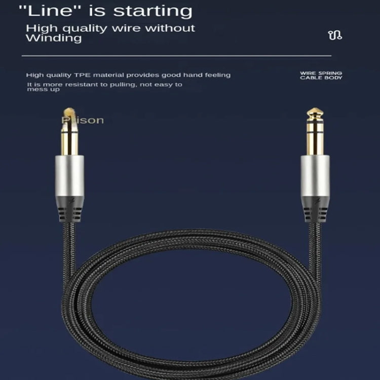 10m Audio Mixing Console Amplifier Drum Connection Cable 6.35MM Male To Male Audio Cable 28AWG OD4.0MM(Silver) - Microphone Audio Cable & Connector by buy2fix | Online Shopping UK | buy2fix