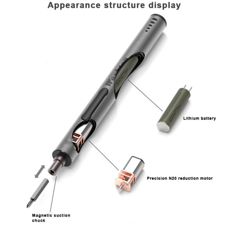 BAKU Worktop 280rpm/Min 0.35N.M Electric Screwdriver Set With 20 Bits - Screwdriver Set by BAKU | Online Shopping UK | buy2fix