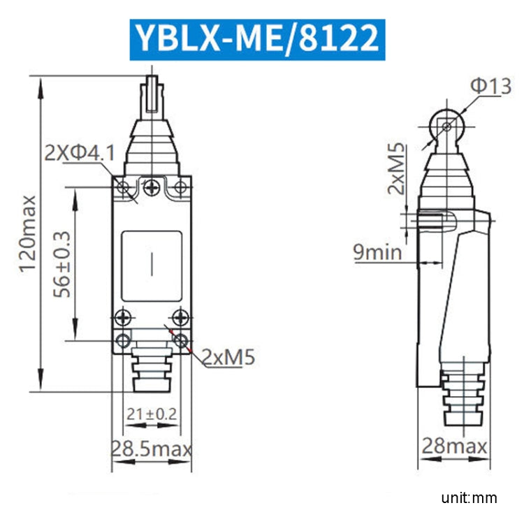 CHNT YBLX-ME8122 Limiter Travel Switches Micro Self-Resetting Stroke Switch - Switch by CHNT | Online Shopping UK | buy2fix