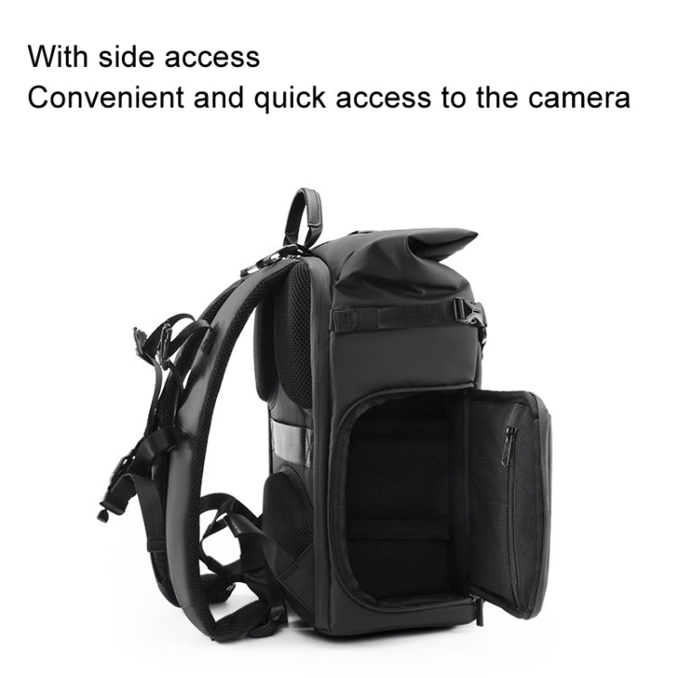 Cwatcun D113 Shoulder Leisure Camera Bag Waterproof High Capacity Outdoor Travel Photography Bag, Color: Large Black - Backpack by Cwatcun | Online Shopping UK | buy2fix