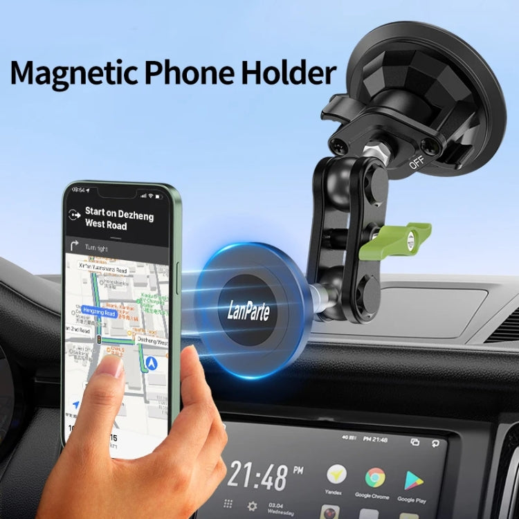 Lanparte Magnetic Car Phone Holder Adjustable Suction Cup Navigation Stand RBA-M01NLB - Universal Car Holders by Lanparte | Online Shopping UK | buy2fix