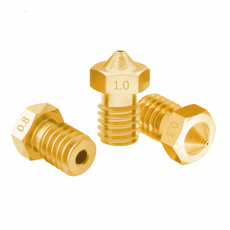 8 PCS Bugatti 3D Printer Accessories E3D-V5 V6 Nozzle M6 Thread Consumables Hot Nozzle, Size:1.75/0.4mm - Consumer Electronics by buy2fix | Online Shopping UK | buy2fix