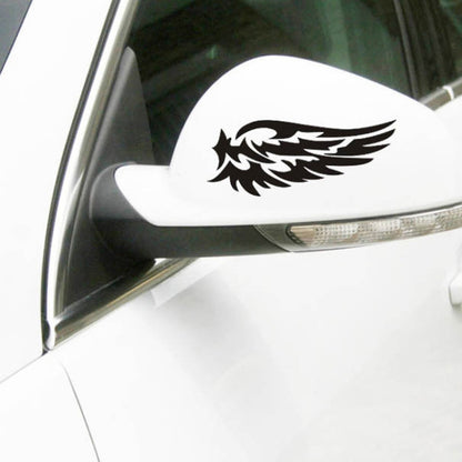 5 PCS Guardian Angel Wings Lovely Reflective Car Stickers Fashion Car Rearview Mirror Decal (Black) - Decorative Sticker by buy2fix | Online Shopping UK | buy2fix