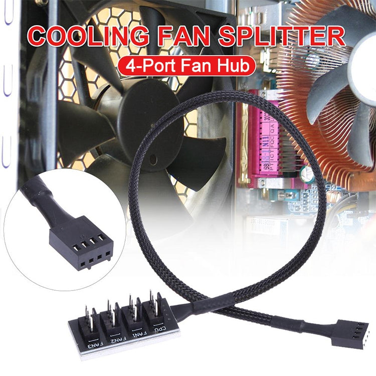 2 PCS Computer Fan PWM Hub Computer Chassis Fan Hub(A Drag Four) - USB 3.0 HUB by buy2fix | Online Shopping UK | buy2fix