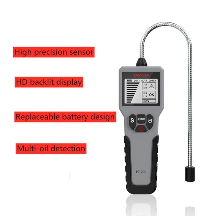 YAWOA BF200 Intelligent Brake Fluid Detector Brake Fluid Detection Pen Brake Fluid Moisture Detector - In Car by buy2fix | Online Shopping UK | buy2fix