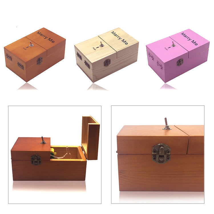 Creative Funny Present Marry Me Novel Wooden Anti-stress Toy(Dark Wood) - Fidget Cube by buy2fix | Online Shopping UK | buy2fix
