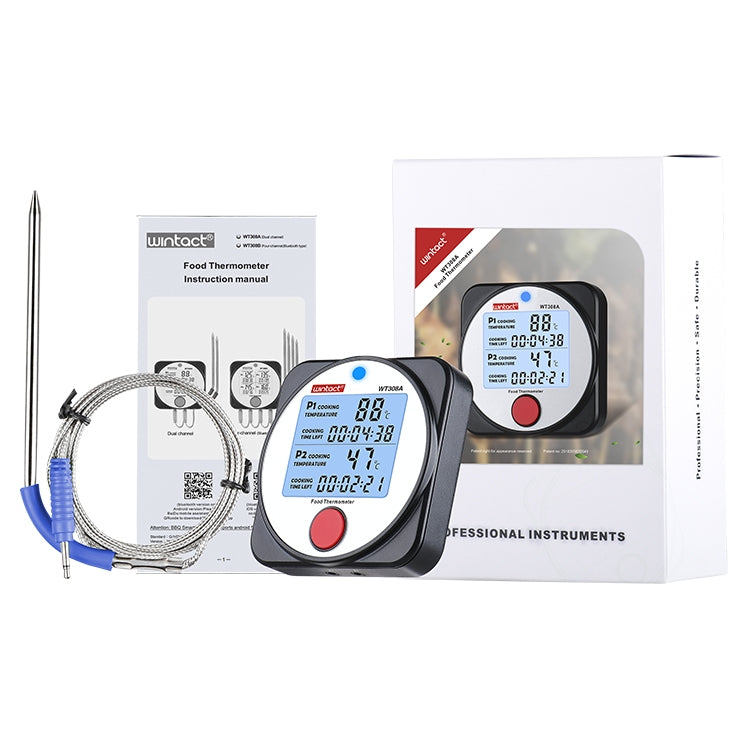 Wintact WT308A Smart Food Thermometer BT Meat Thermometer with Timer Alarm - Cooking Thermometers by Wintact | Online Shopping UK | buy2fix