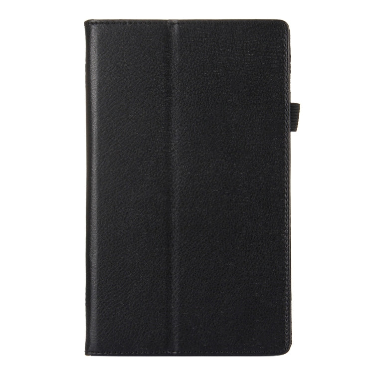 For Amazon Kindle Fire HD8 (2017) Litchi Texture Horizontal Flip Leather Case with Holder(Black) - Mobile Accessories by buy2fix | Online Shopping UK | buy2fix