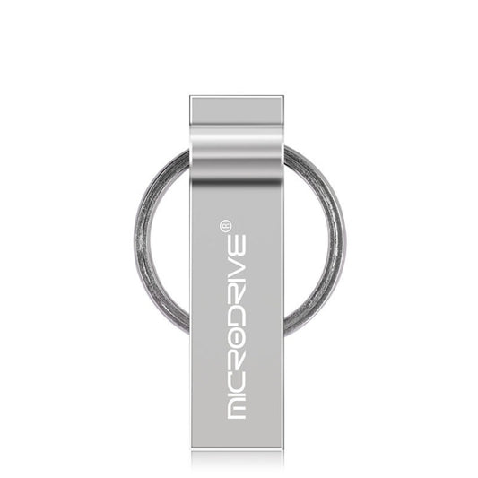 MicroDrive 128GB USB 2.0 Metal Keychain U Disk (Grey) - USB Flash Drives by MicroDrive | Online Shopping UK | buy2fix