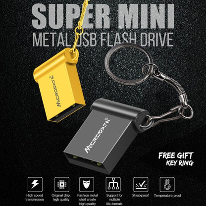 MiCRODATA 64GB USB 2.0 Computer Car Two-use Mini U Disk (Gold) - USB Flash Drives by MiCRODATA | Online Shopping UK | buy2fix