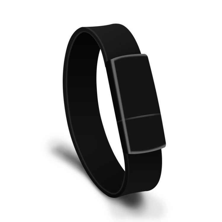 MicroDrive 128GB USB 2.0 Fashion Bracelet Wristband U Disk (Black) - USB Flash Drives by MicroDrive | Online Shopping UK | buy2fix