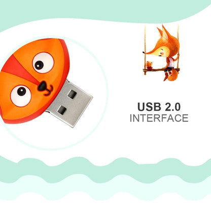 MicroDrive 4GB USB 2.0 Creative Cute Fox U Disk - USB Flash Drives by MicroDrive | Online Shopping UK | buy2fix